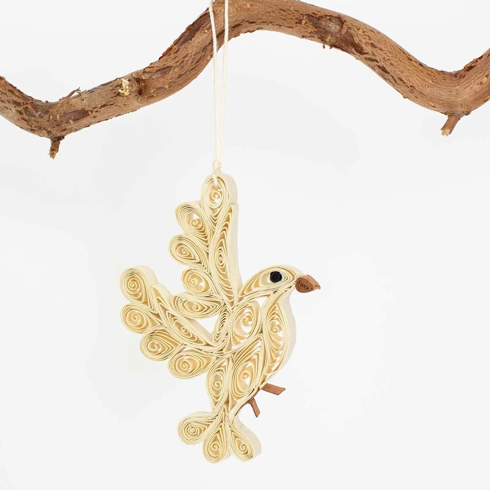 A World of Craft Juleanheng duer 2 stk 8 cm hvit