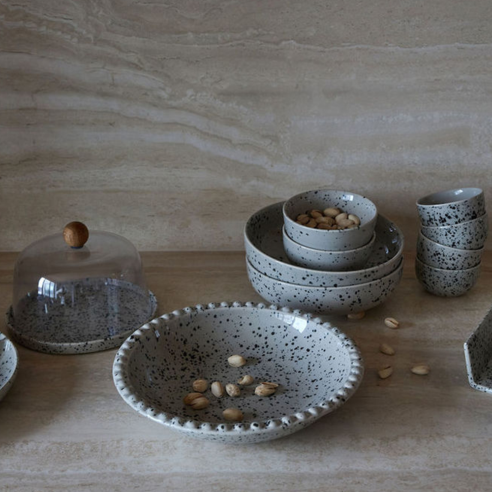 Sagaform Ditte serveringsskål liten 9 cm 2 stk grå/svart