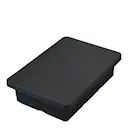 Isform med lock 6 kuber á 5 cm silikon svart