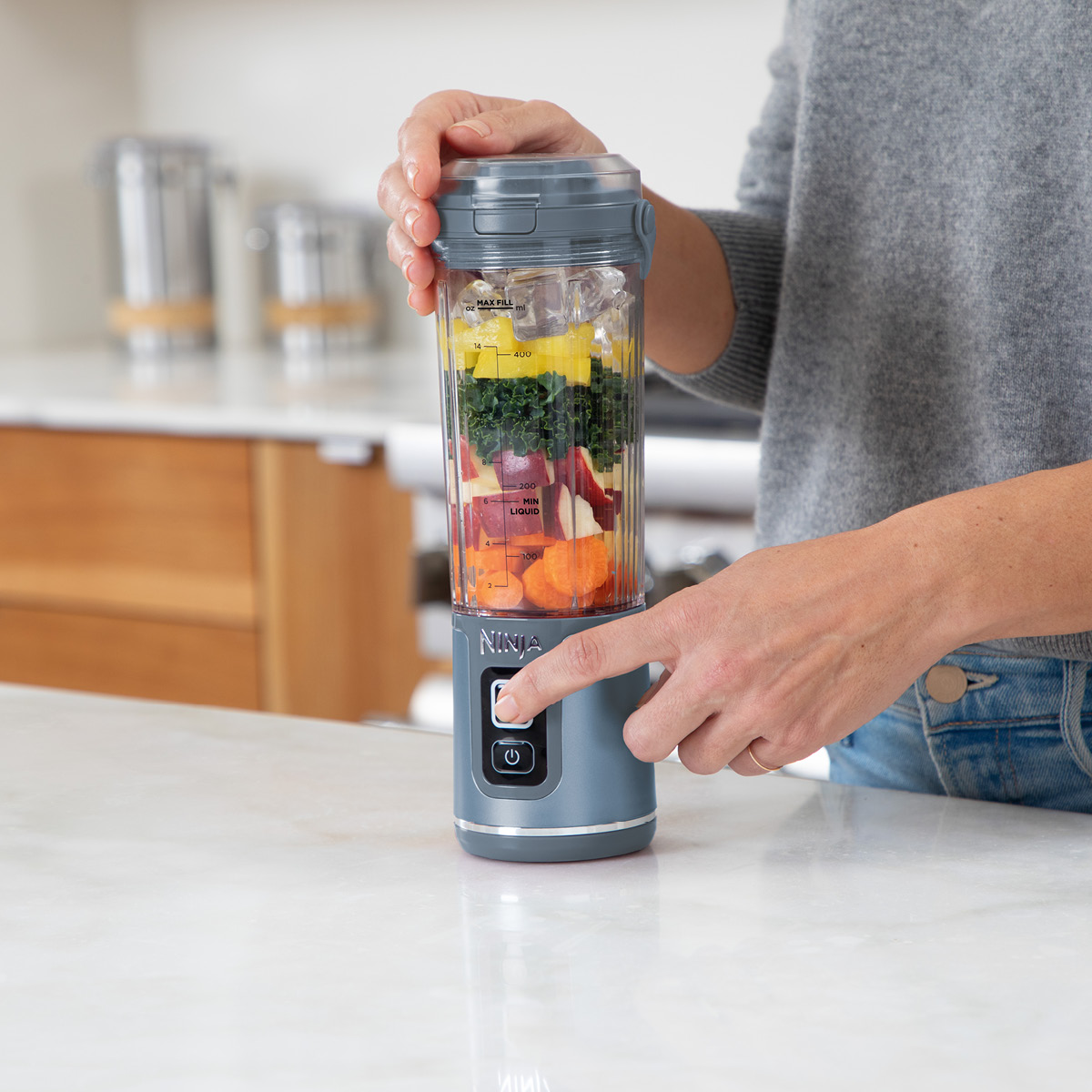 Ninja Blast to-go trådløs blender denim blue