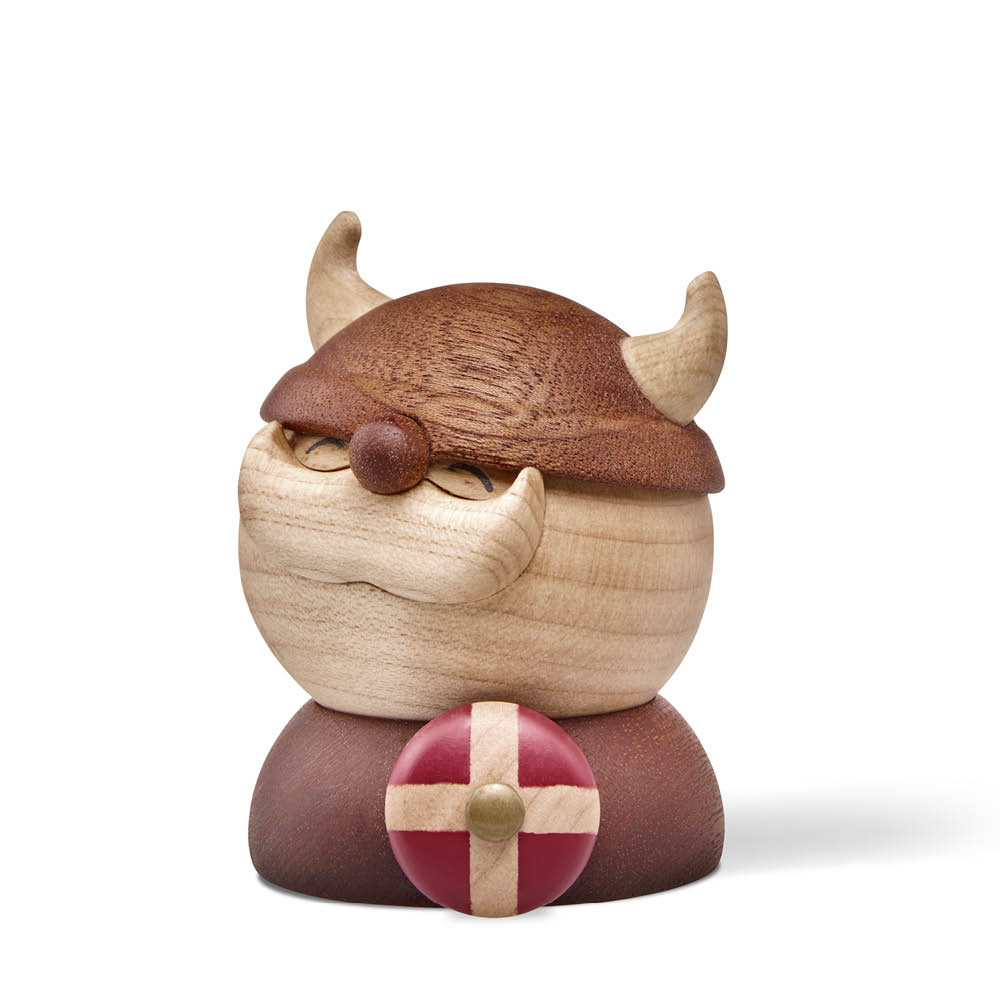 FableWood Holger viking träfigur 7 cm gummiträ/sapele/lönn