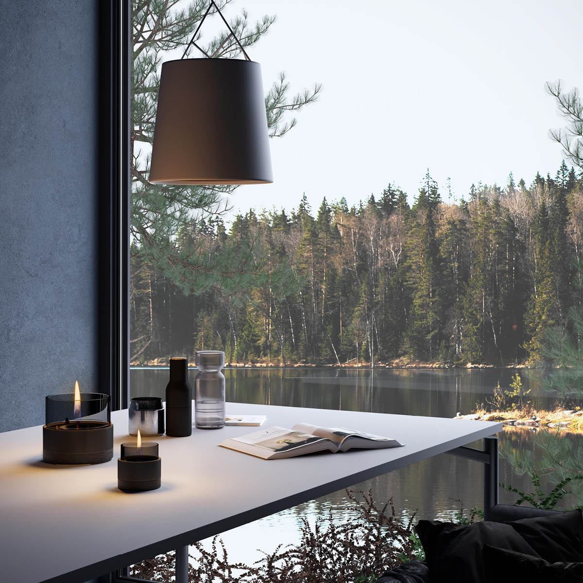 Tenderflame Rosie lykt 0,3L svart/smoke