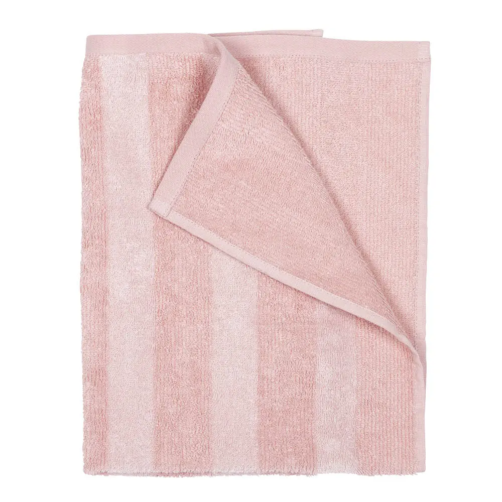 Stripe håndkle 50x70 cm lys rosa