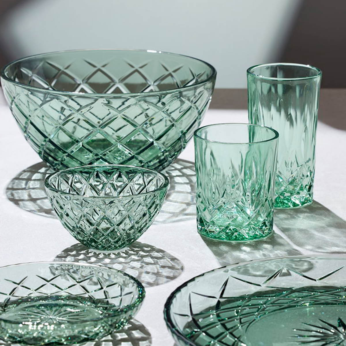 Lyngby Glas Sorrento Highball 38 cl 4-pack Grön