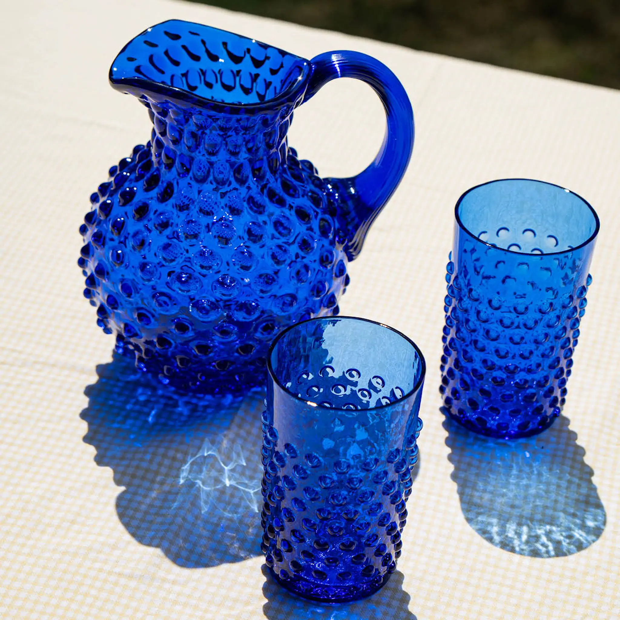 Klimchi Hobnail karaff 2 L Barrel Blue