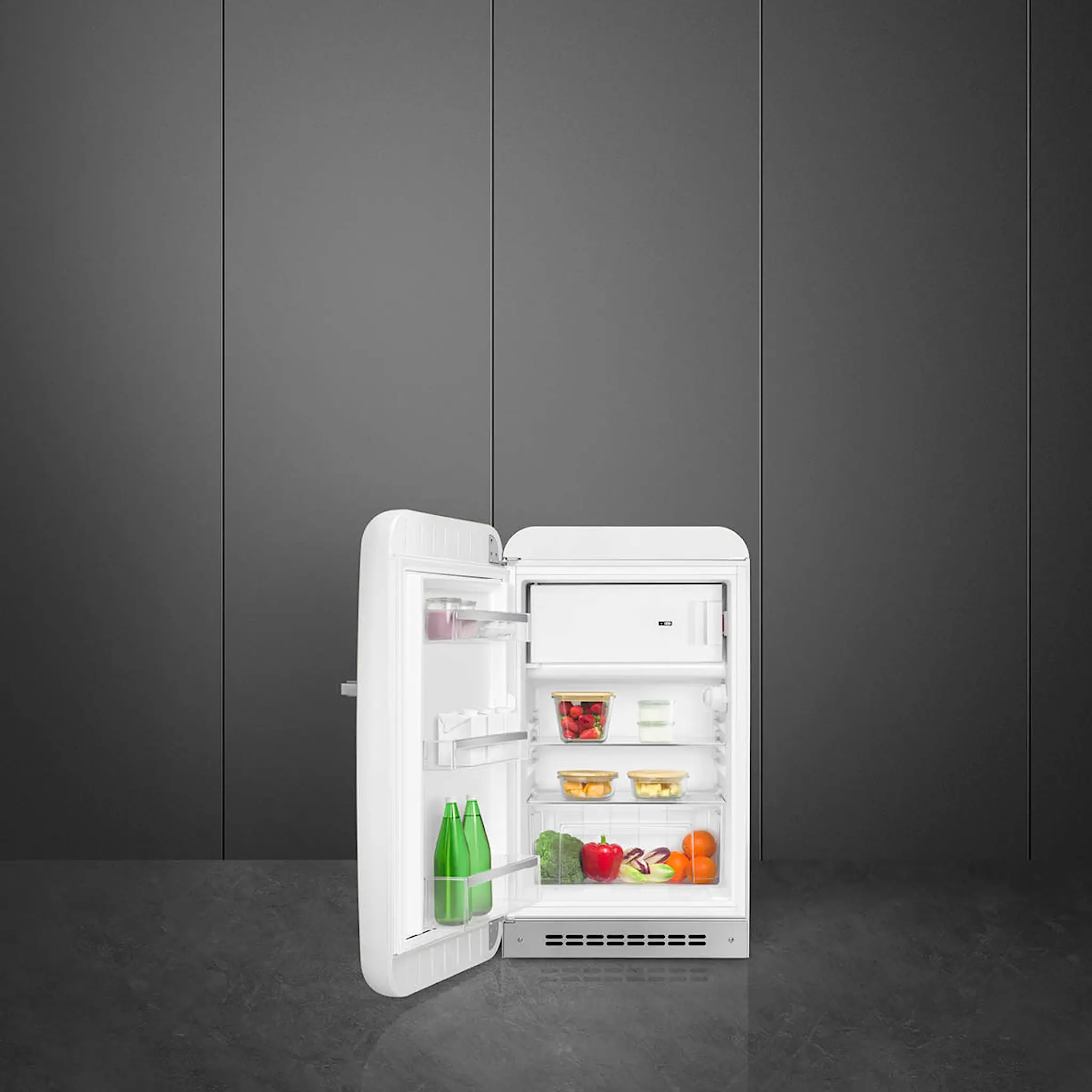 Smeg Smeg Kylskåp med frys FAB10L Vänsterhäng Vit