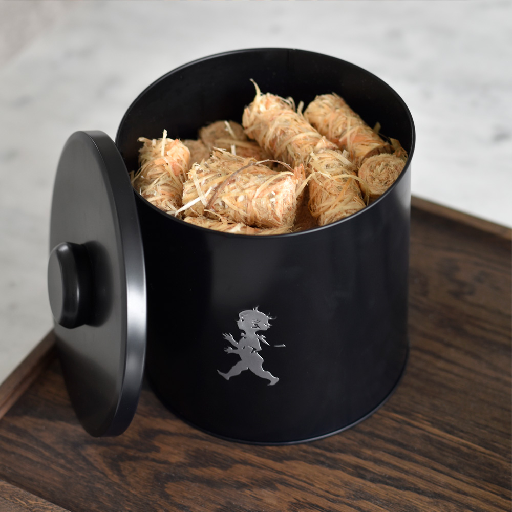 SOLSTICKAN Oppbevaringsboks rund svart