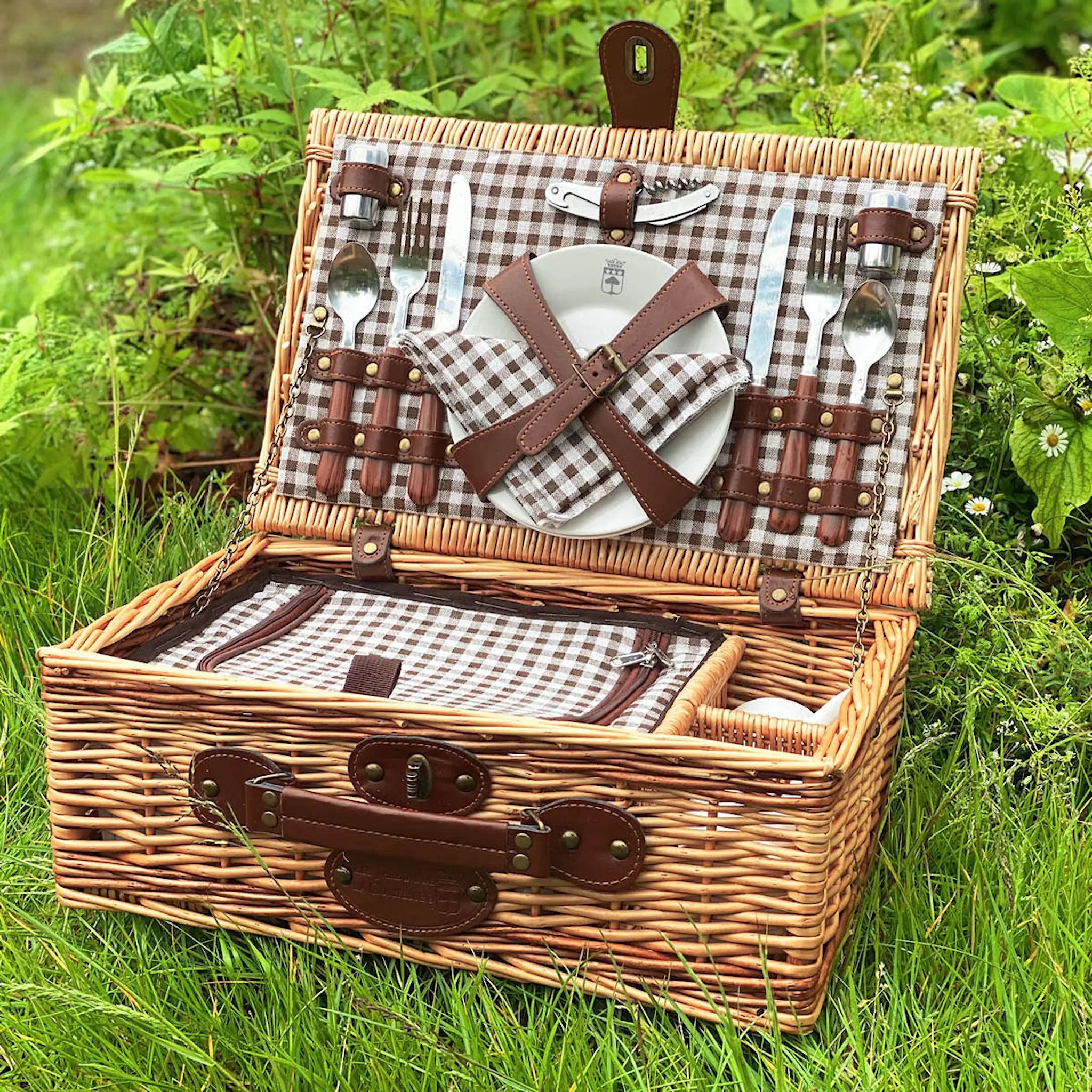 Les Jardins De La Comtesse Mont-Blanc picknickkorg 2 personer brun