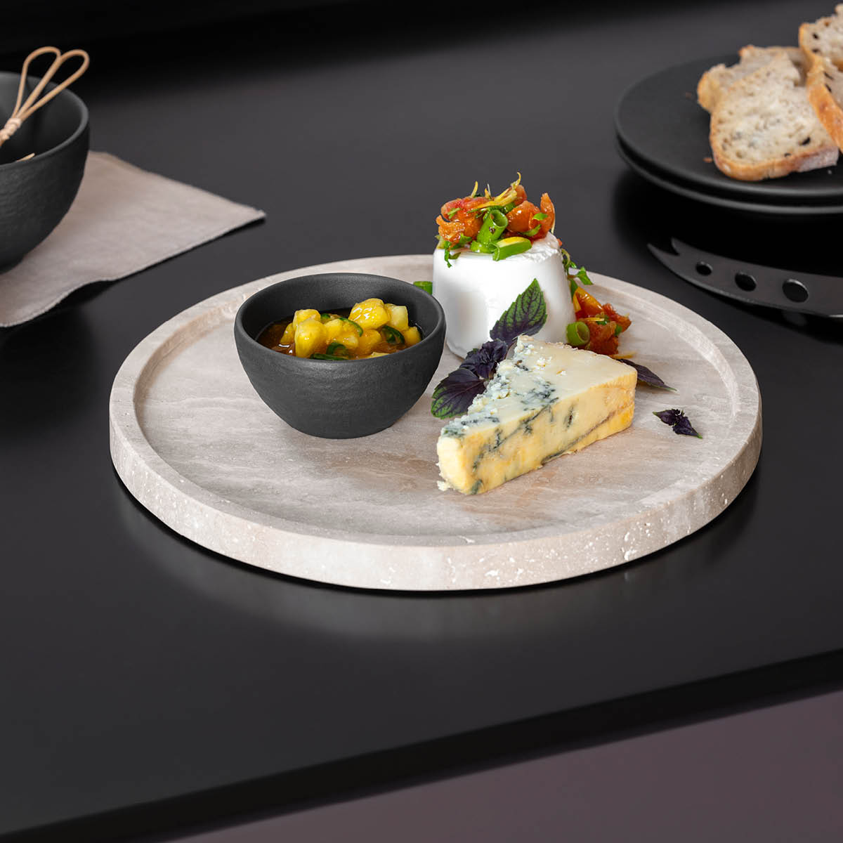 Villeroy & Boch Manufacture Travertine serveringsfat 24,5 cm beige