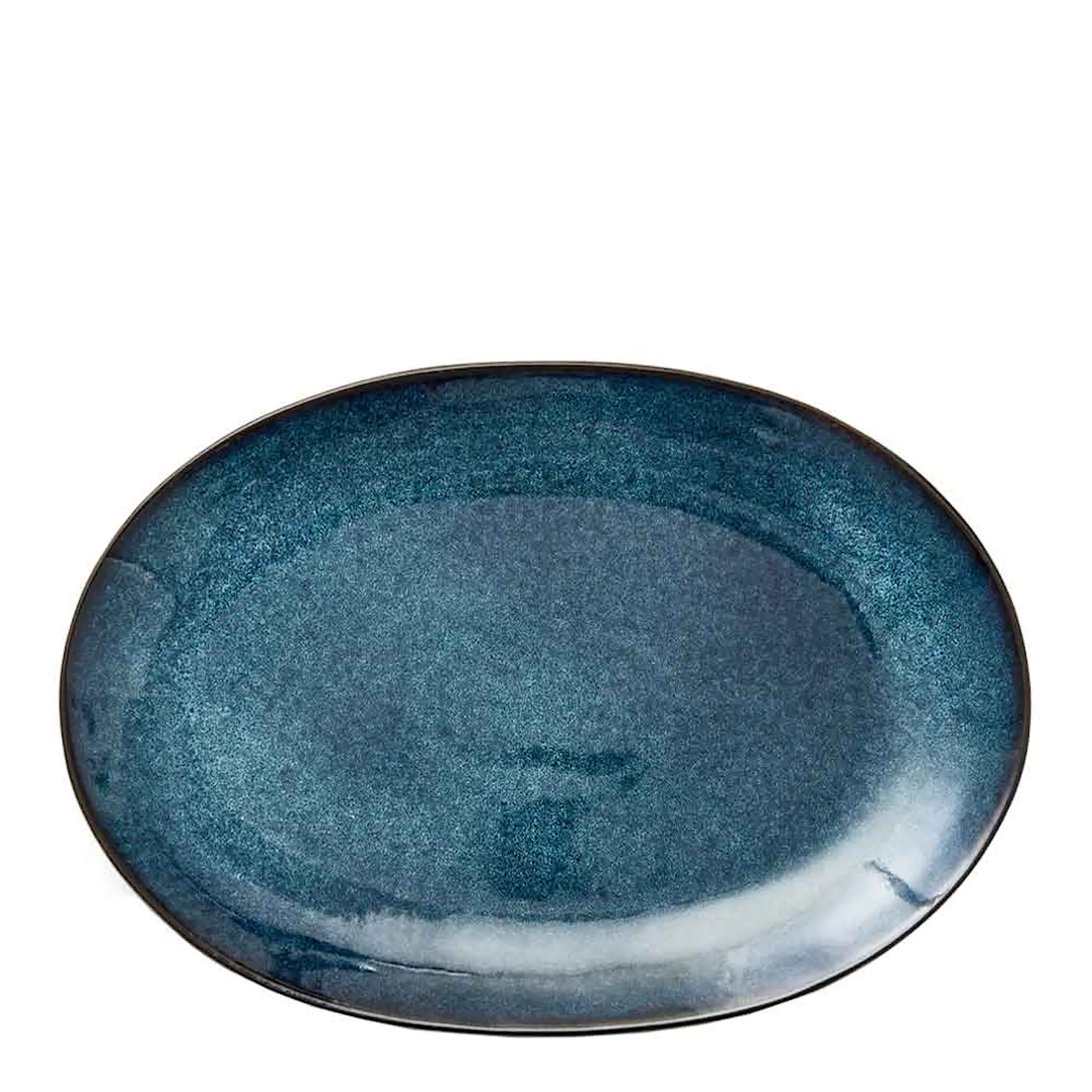 Bitz Fat Oval 36x25 cm Svart/Mörkblå