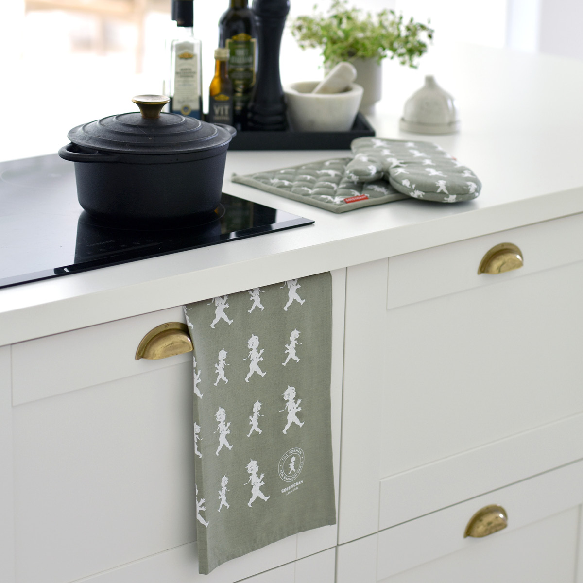 SOLSTICKAN Kjøkkenhåndkle 50x70 cm grønn