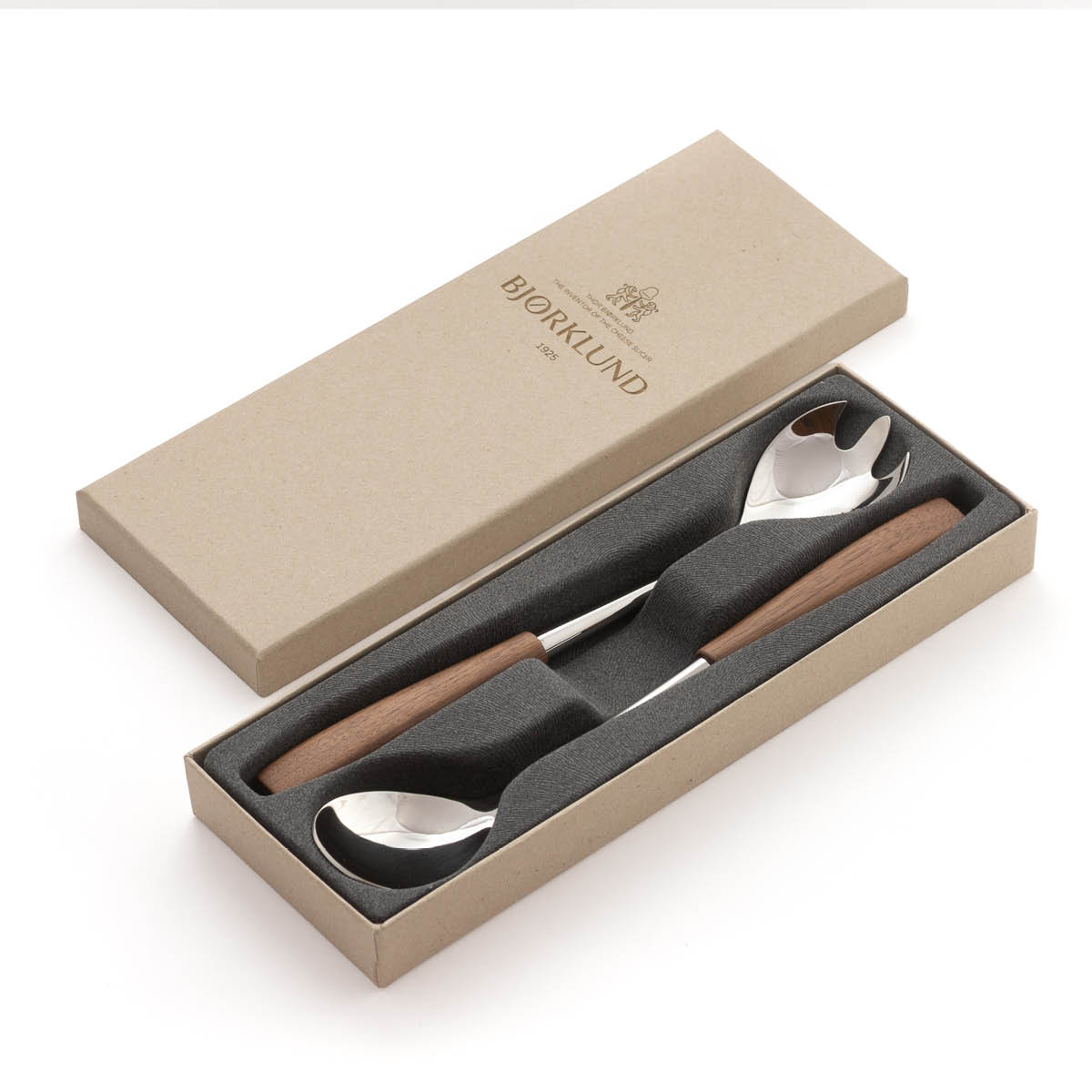 Bjørklund Träskaft salladsbestick 2 delar valnöt