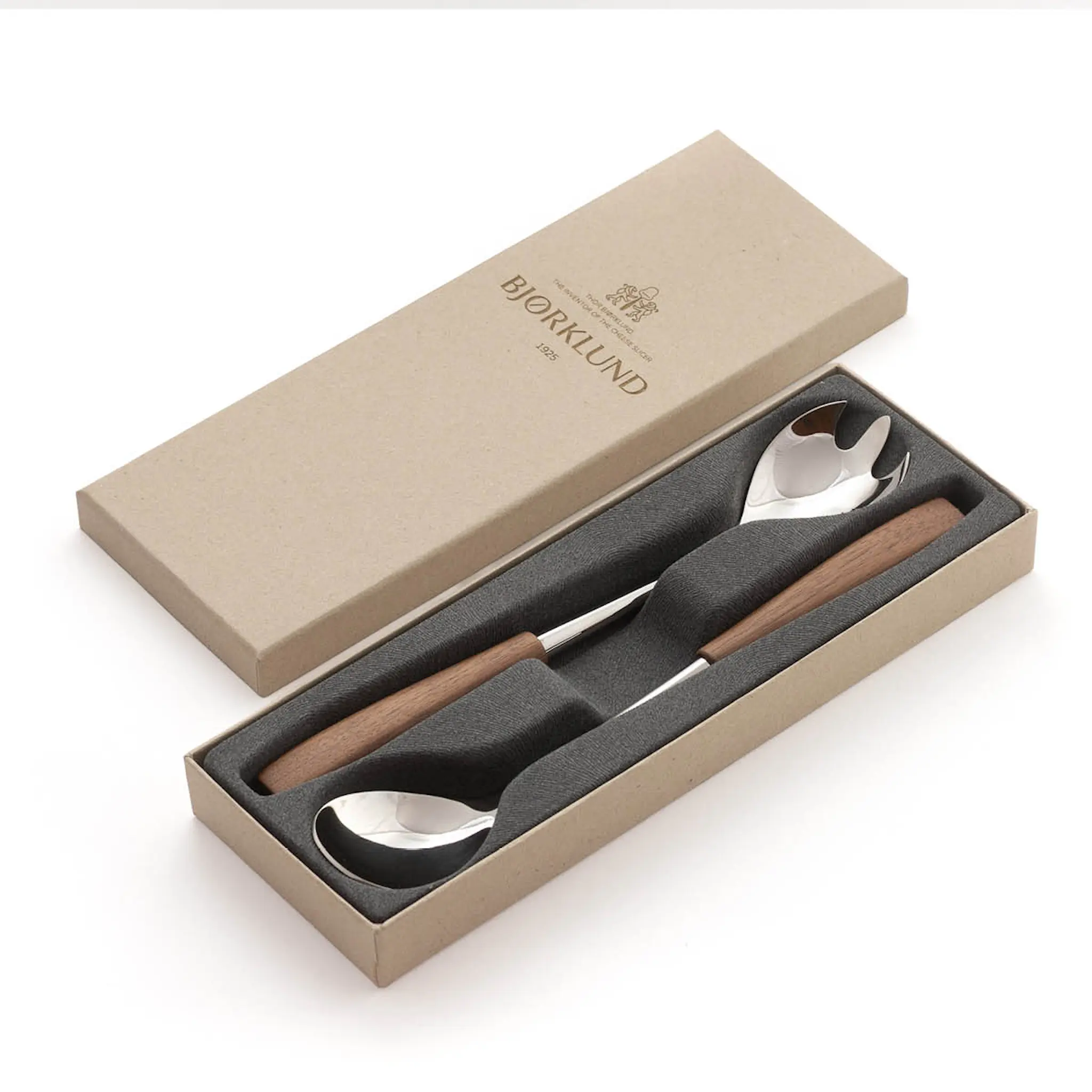 Bjørklund Träskaft salladsbestick 2 delar valnöt