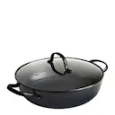 Gjutjärnskastrull med Honeycomb keramisk beläggning och glaslock 26 cm