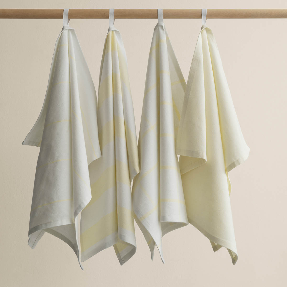 Blomus Taulo kökshandduk 70x50 cm 2-pack vit/gul