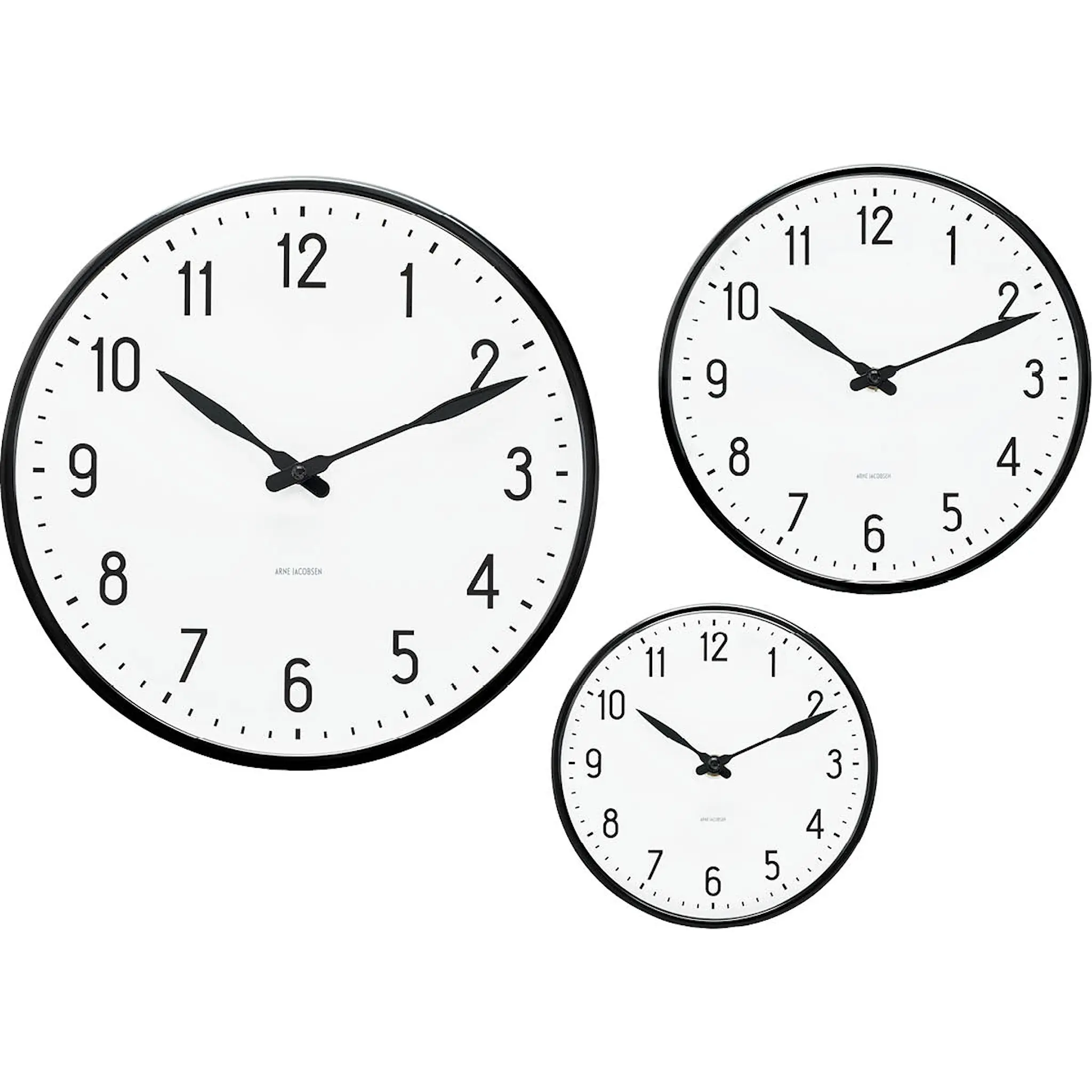 Arne Jacobsen Station Väggur 16 cm Vit