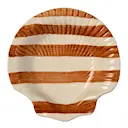 Armona serveringsfat 23,5 cm ränder ljusbrun/vit
