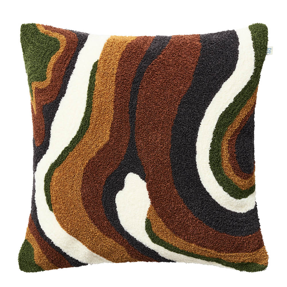 Chhatwal & Jonsson Sagar putetrekk lin/bomull 50x50 cm Multi/Cognac/Masala