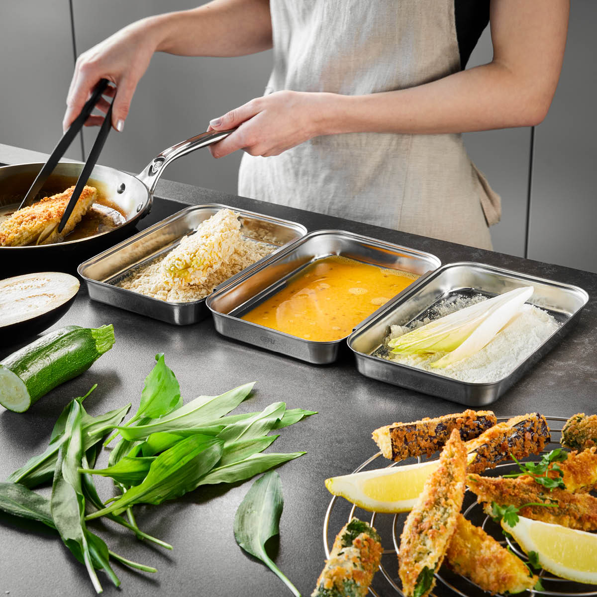 Gefu Pando formar set 3 delar stål