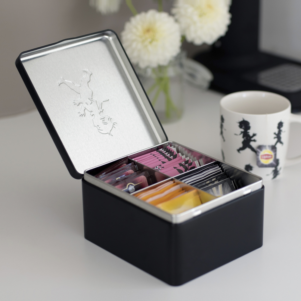 SOLSTICKAN Boks for teposer 4 rom svart