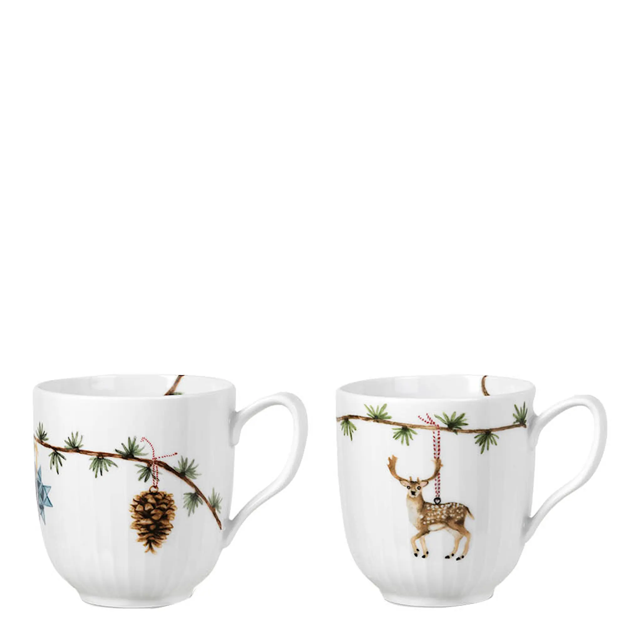 Kähler Hammershøi Christmas mugg 2020+2021 set 2 delar 33 cl vit