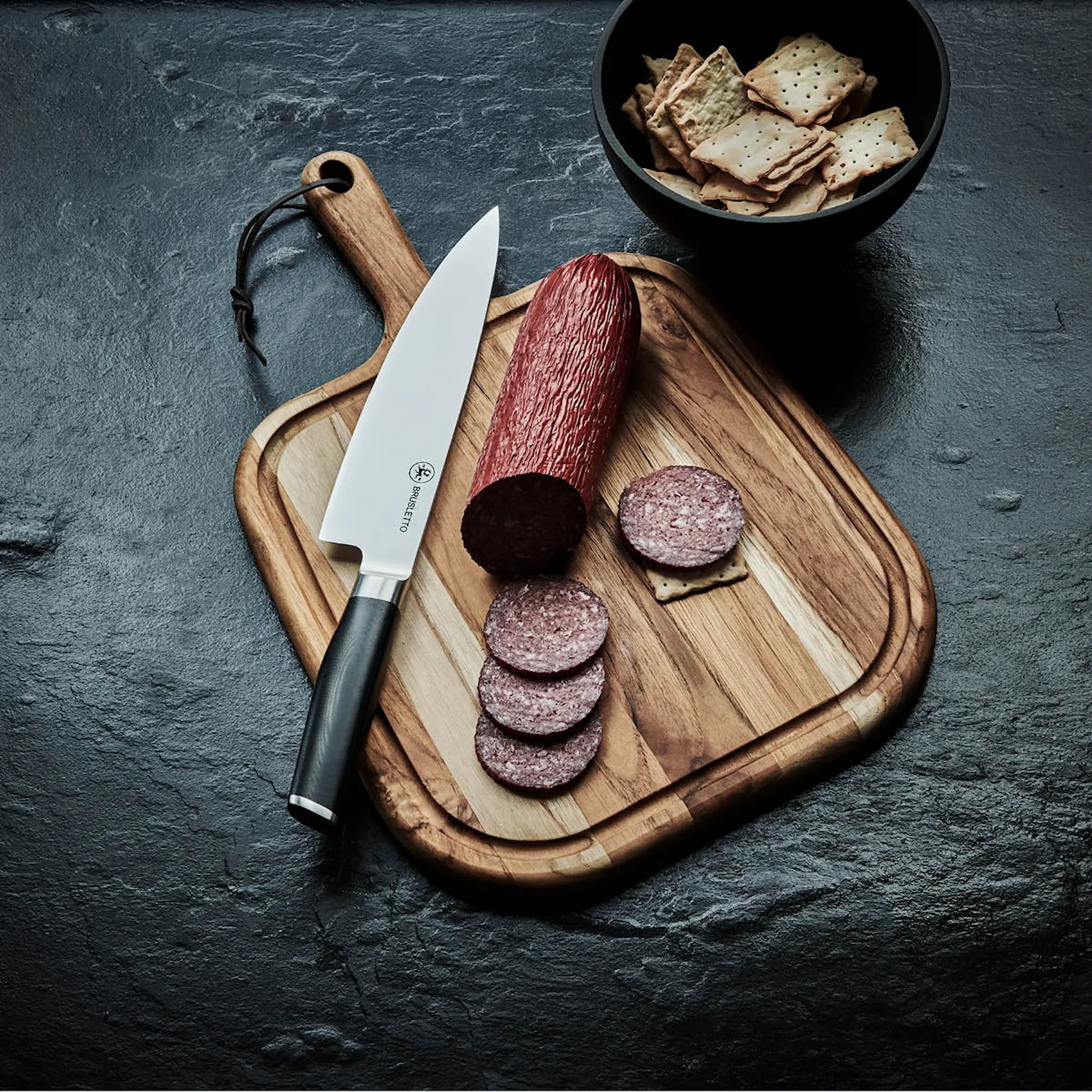 Brusletto Kockkniv 22 cm Svart
