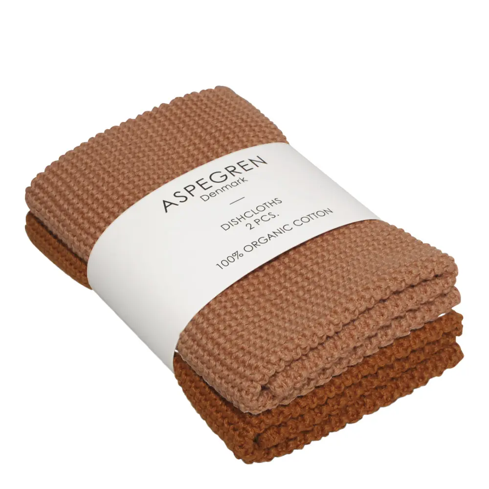 Solid Neulottu tiskirätti 26x26 cm 2 kpl Pumpkin