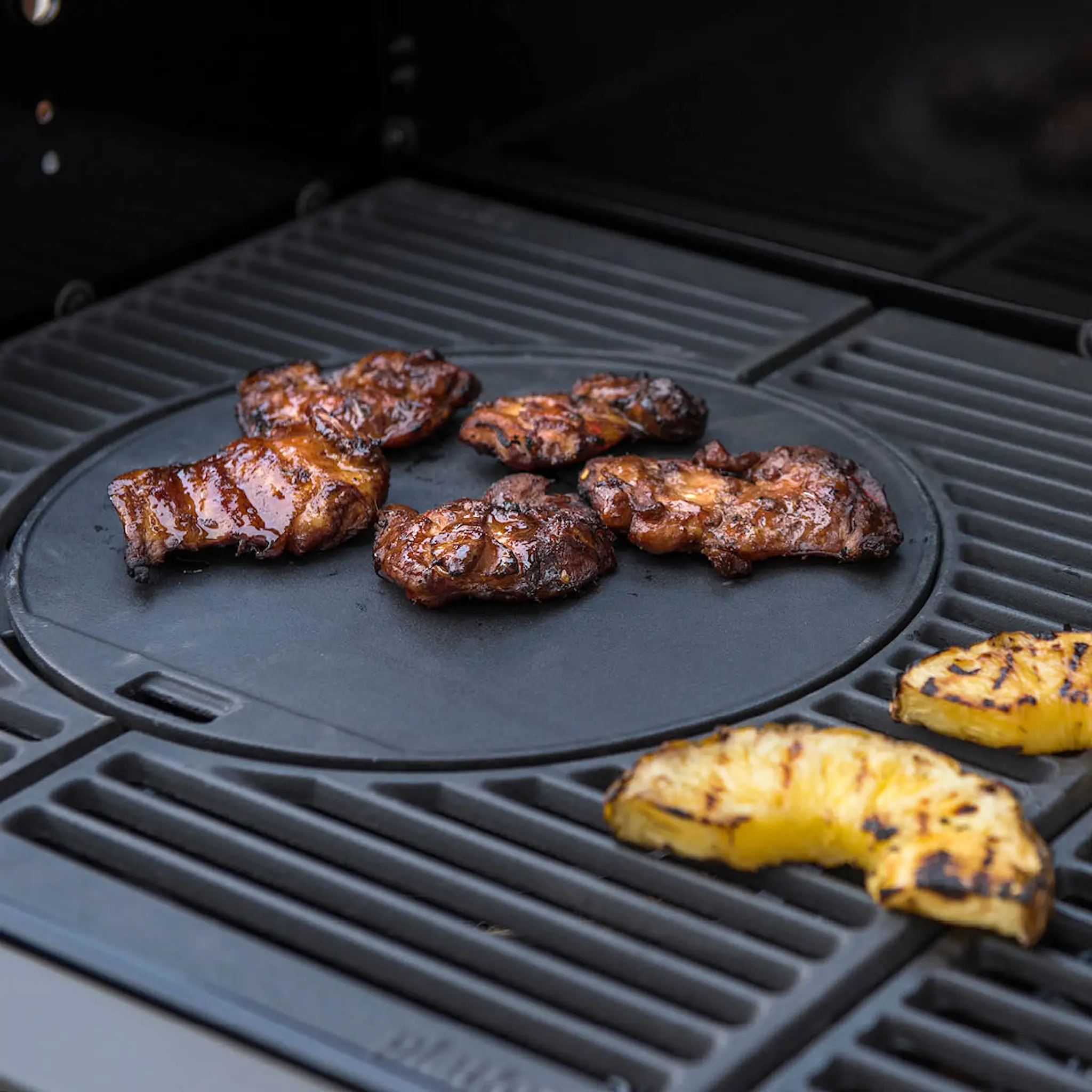 Mustang Sapphire Multigrill grillplatta dubbelsidig gjutjärn rund 30 cm