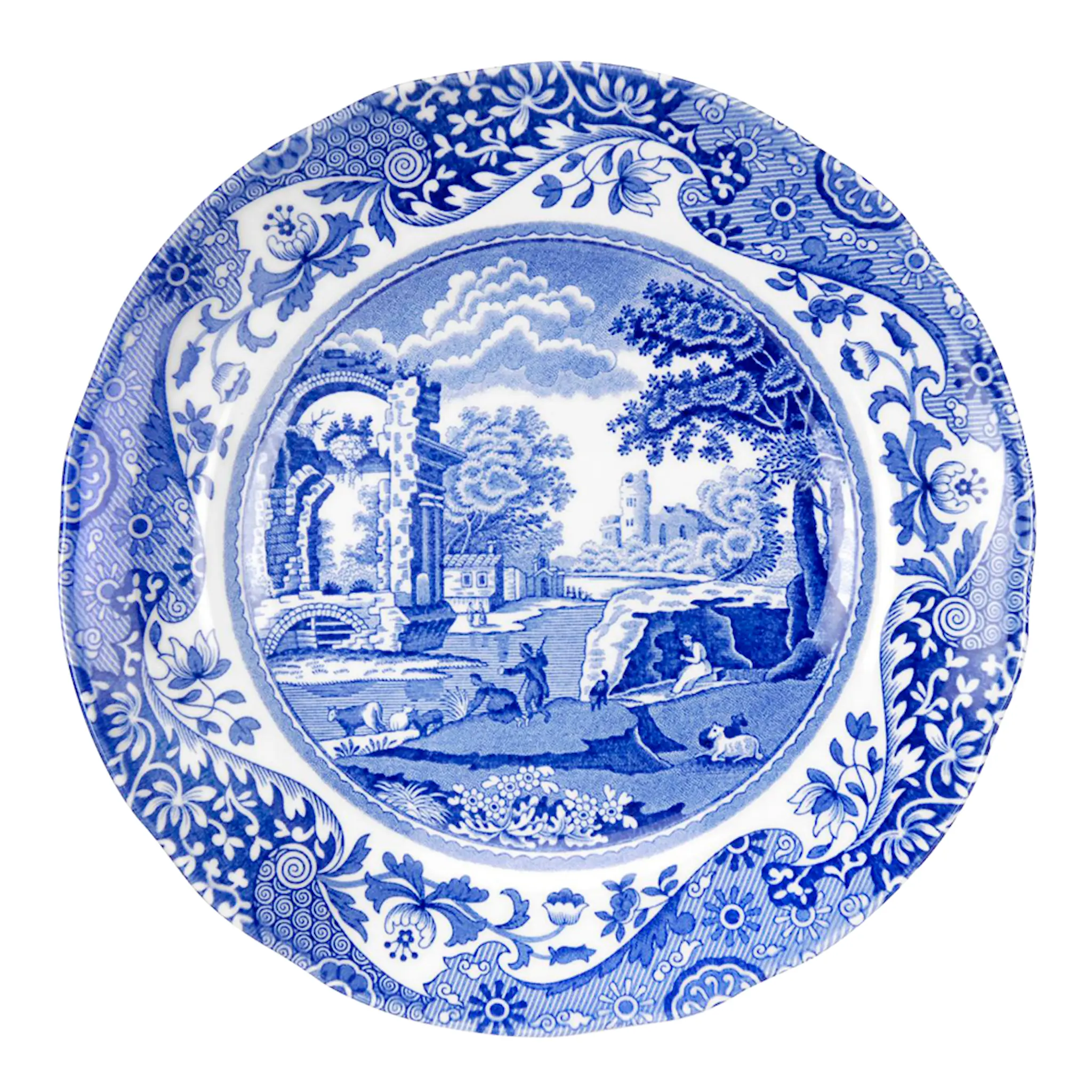 Spode Blue Italian assiett 15 cm blå/vit