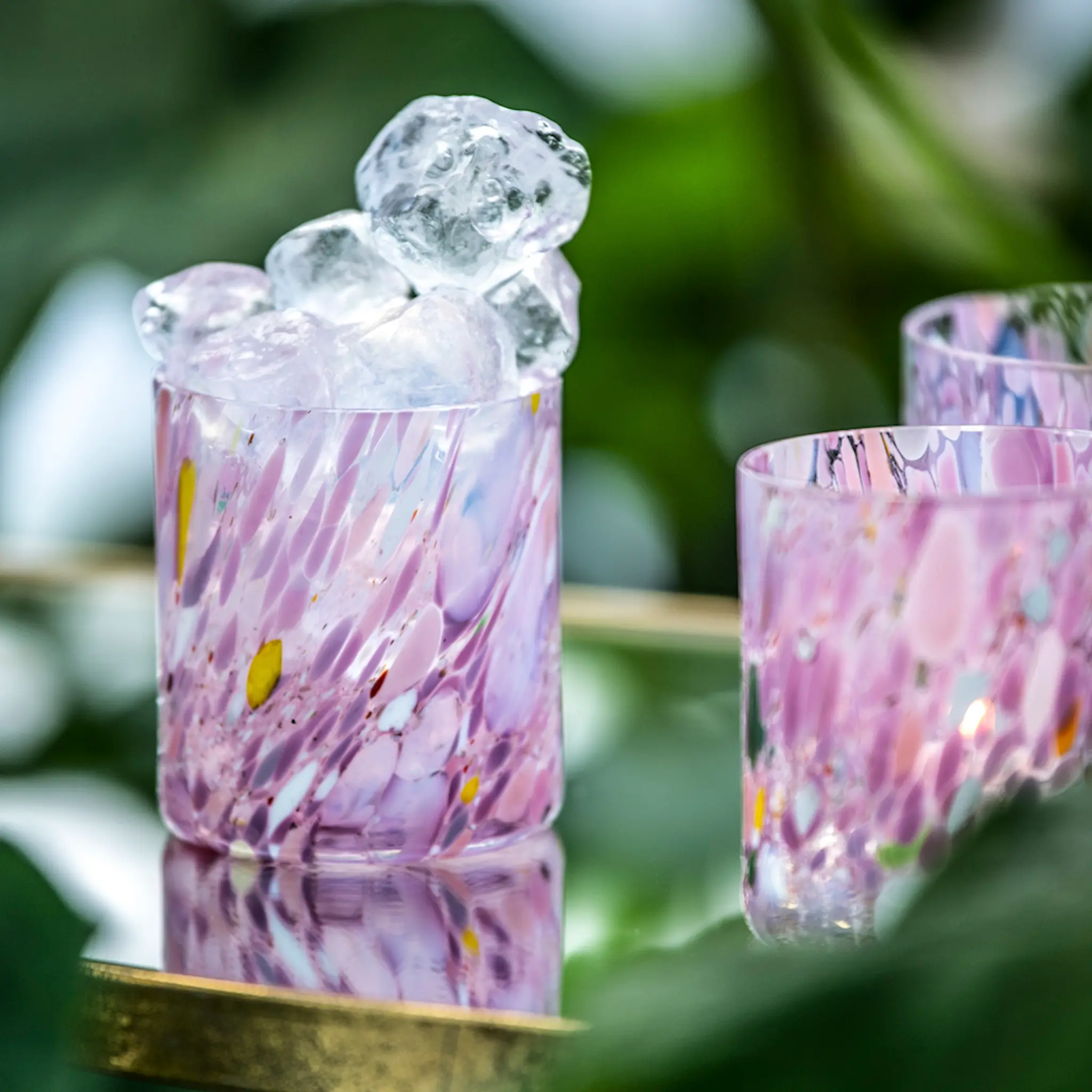 Magnor Swirl Kynttilälyhty 9 cm Roosa