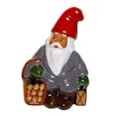 Tomte med Vedkorg & Lykta 15 cm