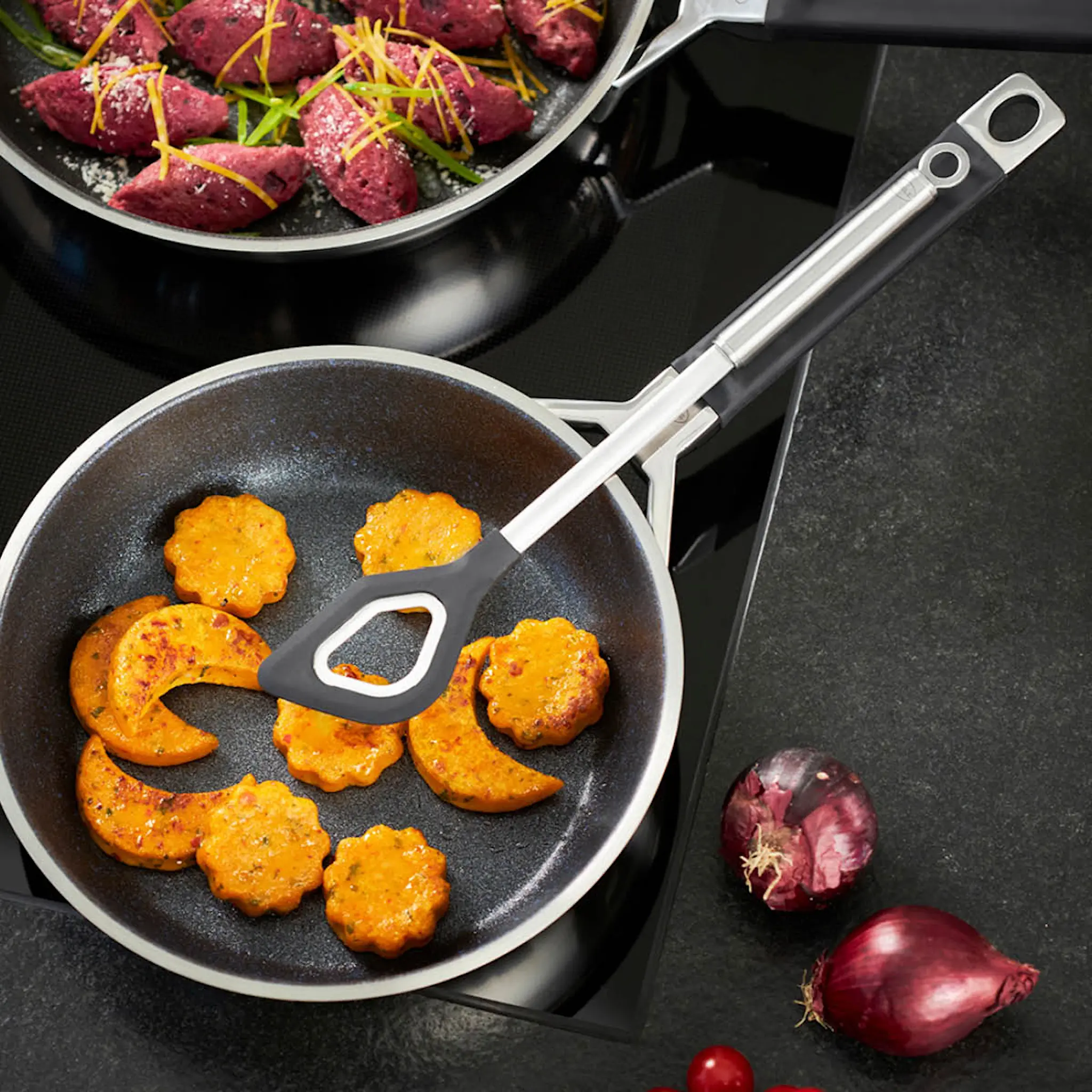 Rösle Gryte-røreskje med hull 32,5 cm rustfritt stål/silikon