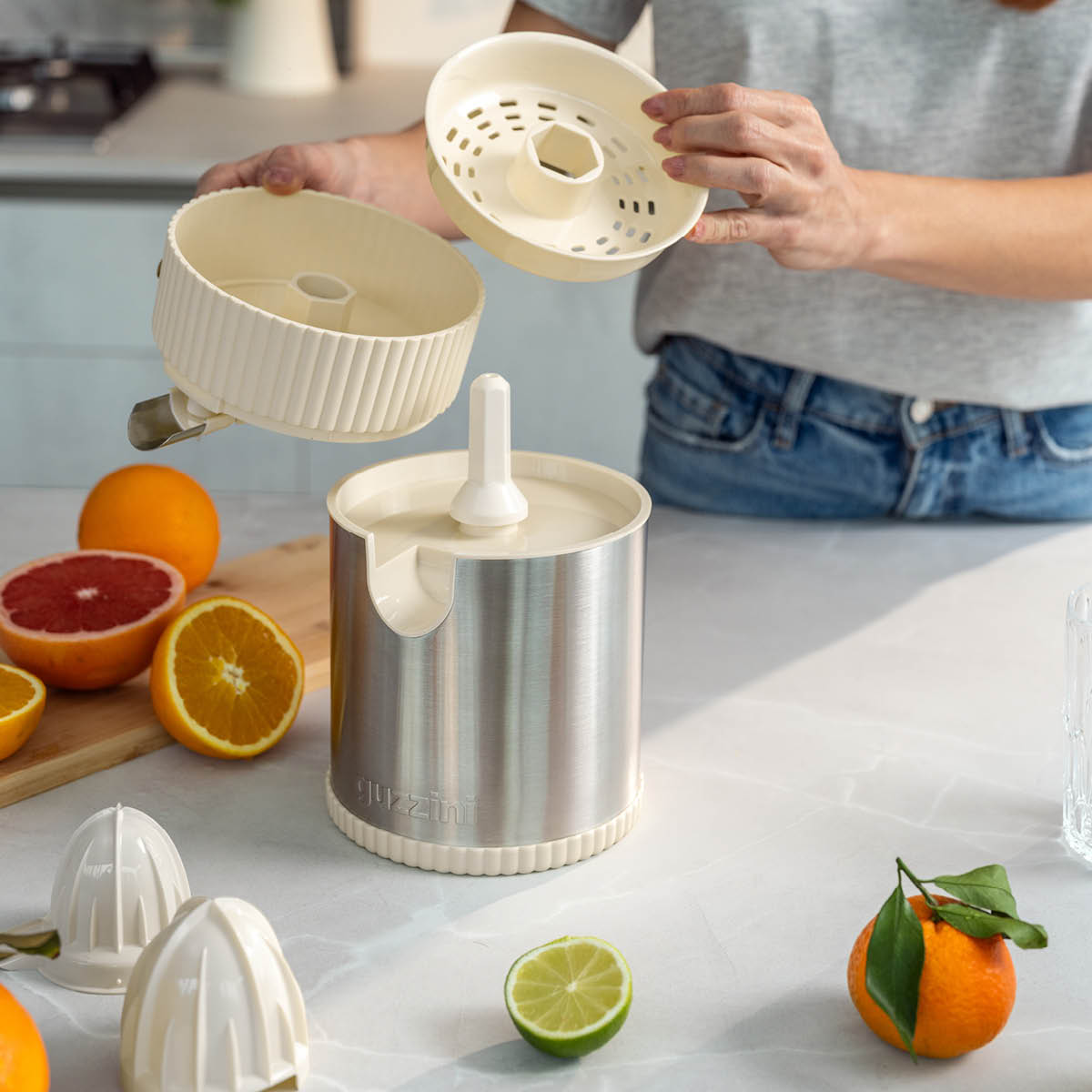 Guzzini Sous Chef juicepress elektrisk 100W cream