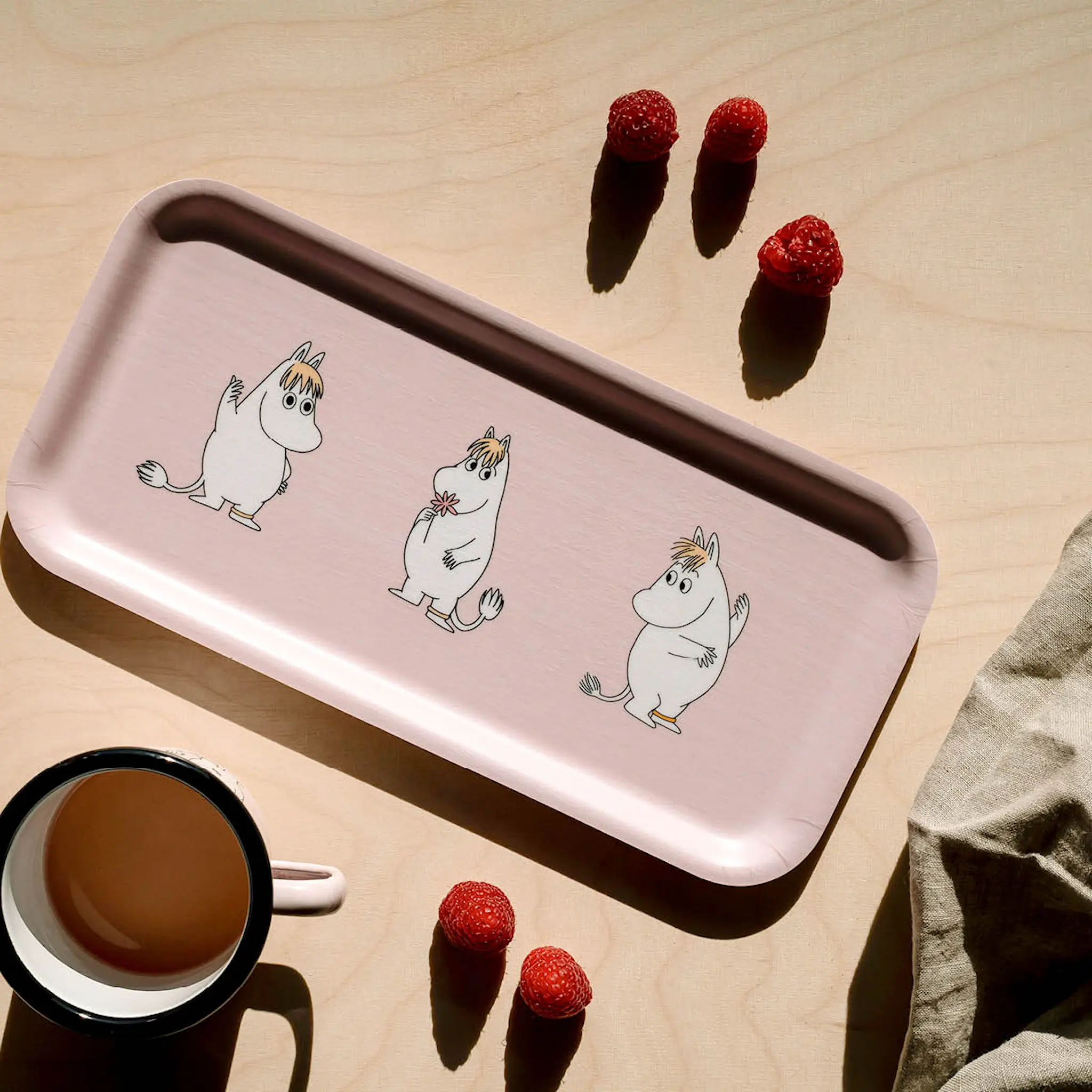 Muurla Mumin bricka 27x13 cm Retro Snorkfröken rosa