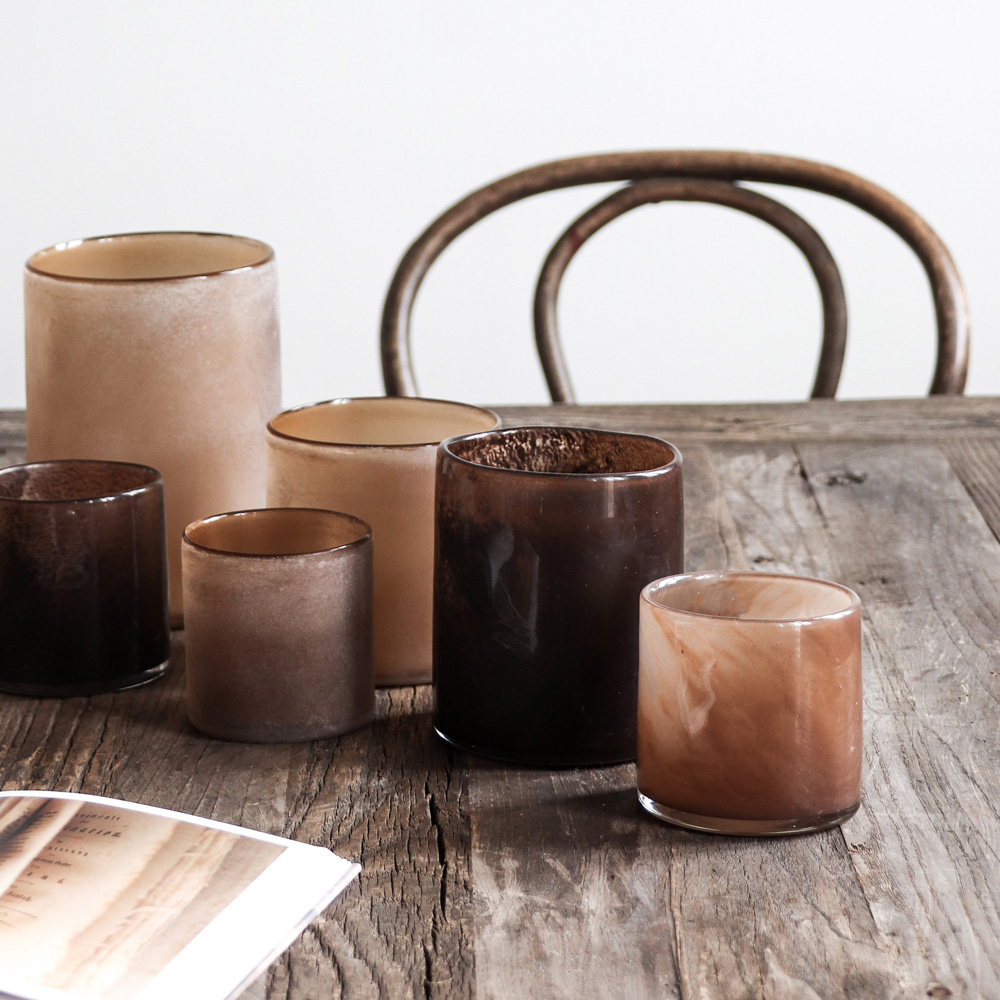 Tell Me More Lyric lyslykt 8x8 cm dark brown