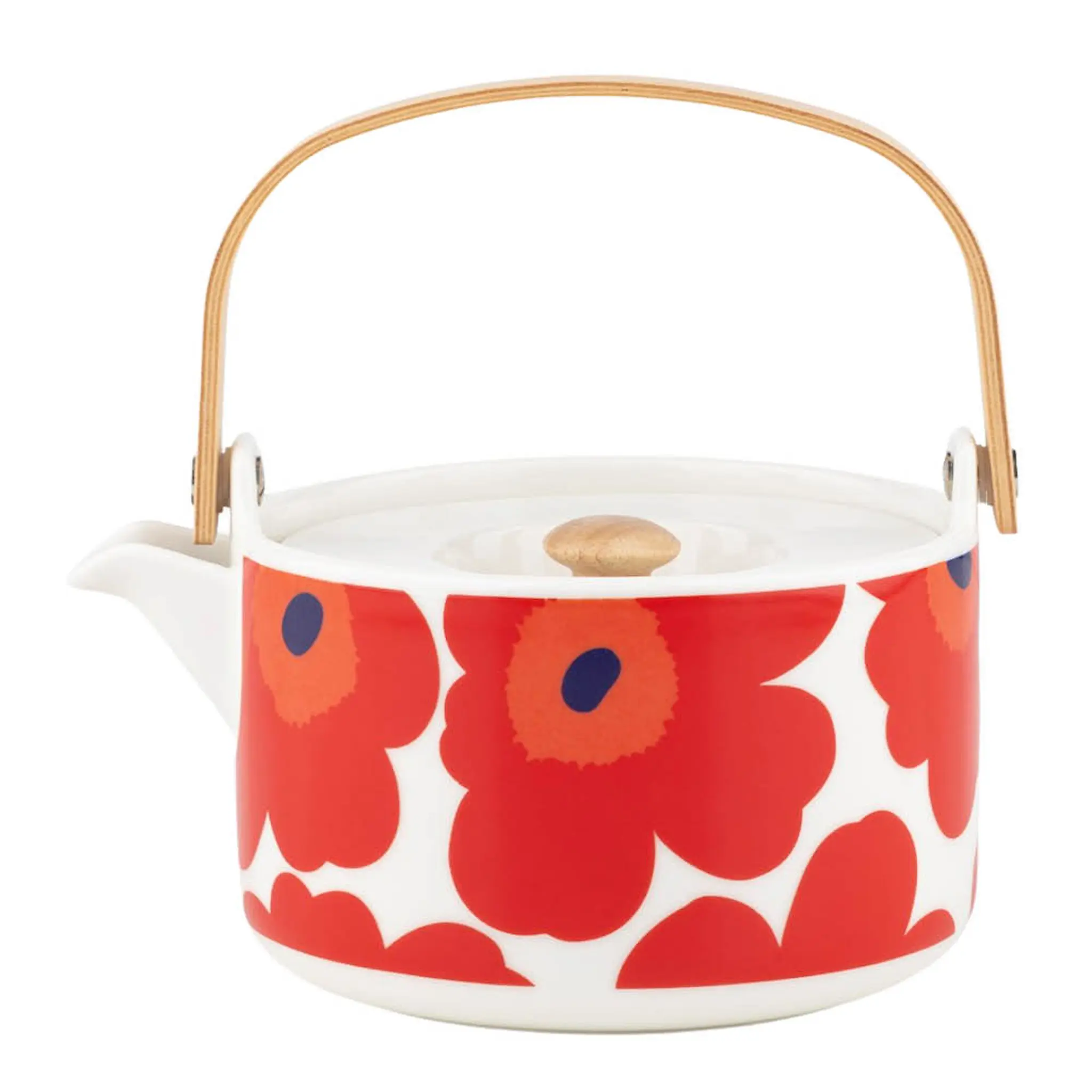 Marimekko Oiva Unikko tekanne 70 cl hvit/rød/blå