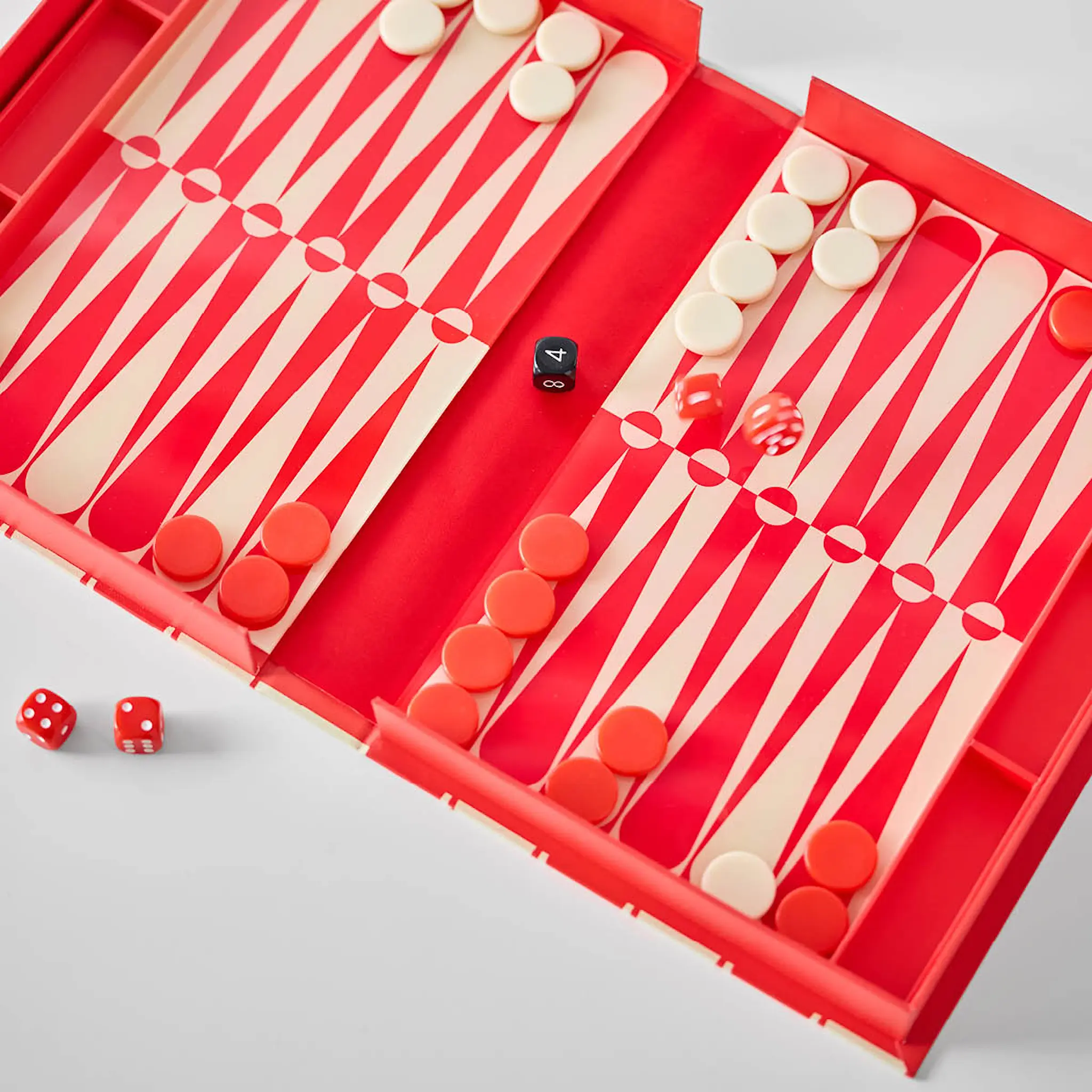 Printworks Klassisk backgammon Art of Backgammon röd/cream
