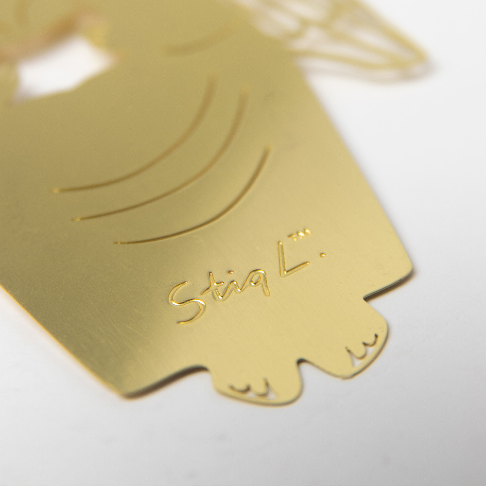 Pluto Deco engel 6,3x9x0,5 cm messing