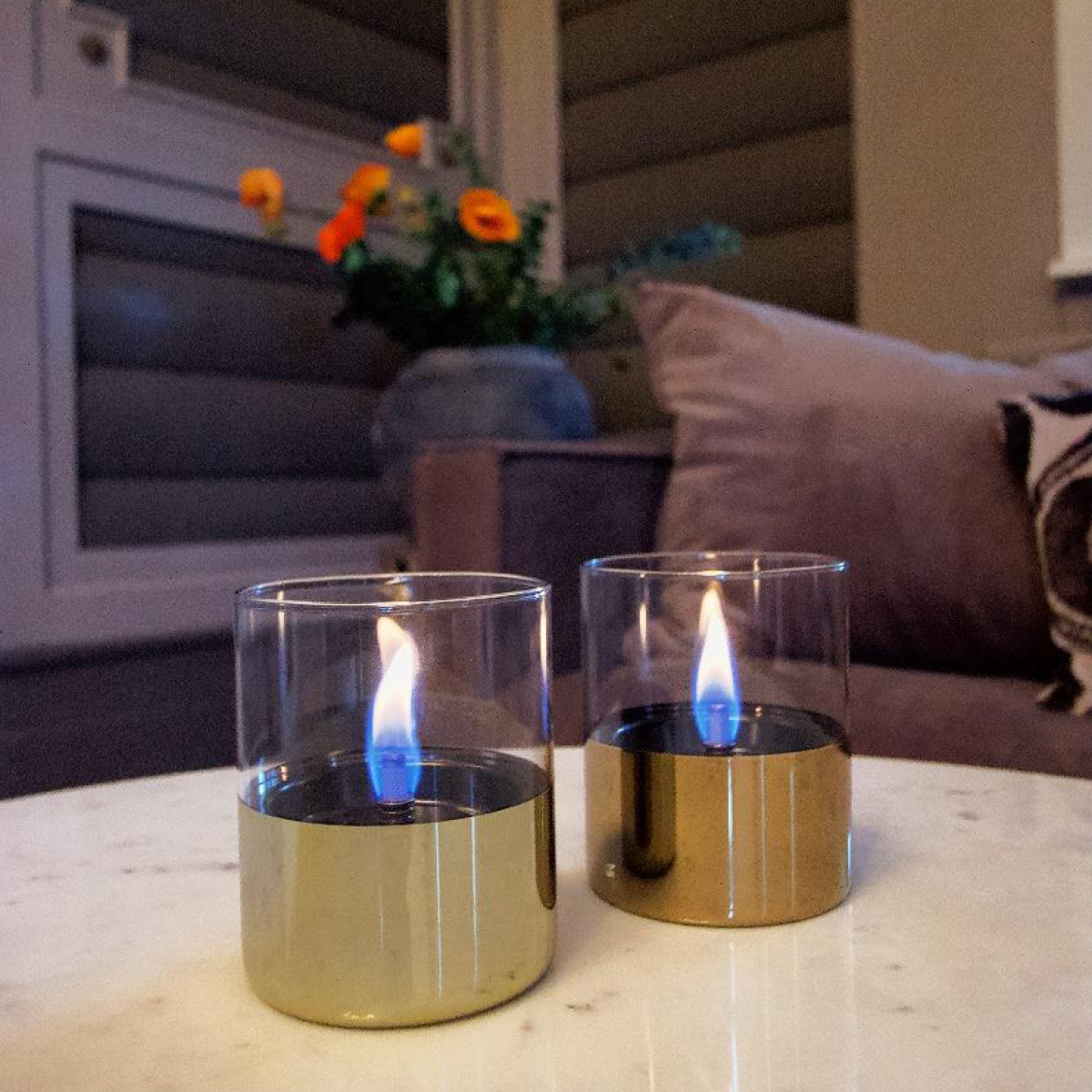 Tenderflame Lilly Sisustustuli 10 cm 2 kpl Kulta