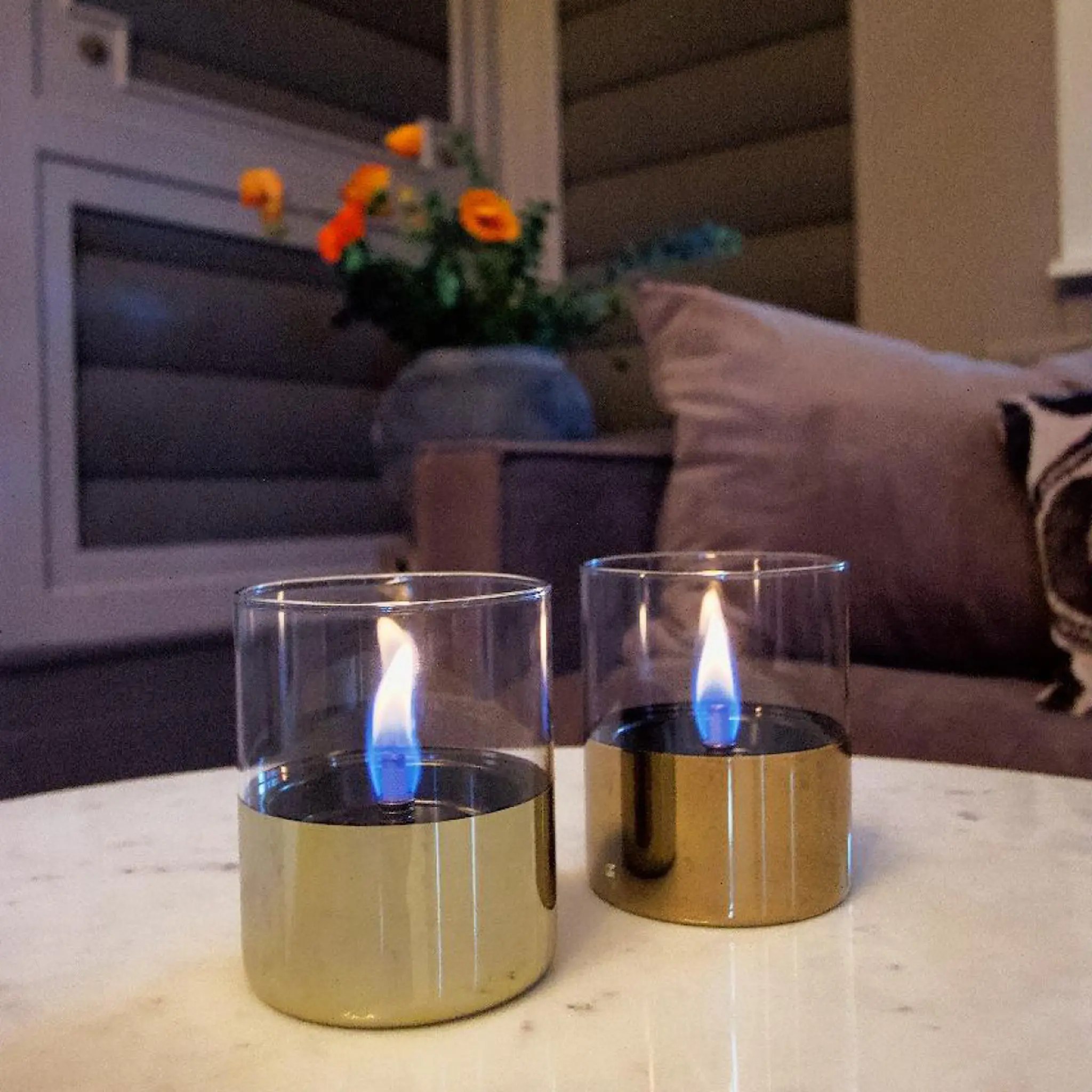 Tenderflame Lilly Sisustustuli 10 cm 2 kpl Kulta