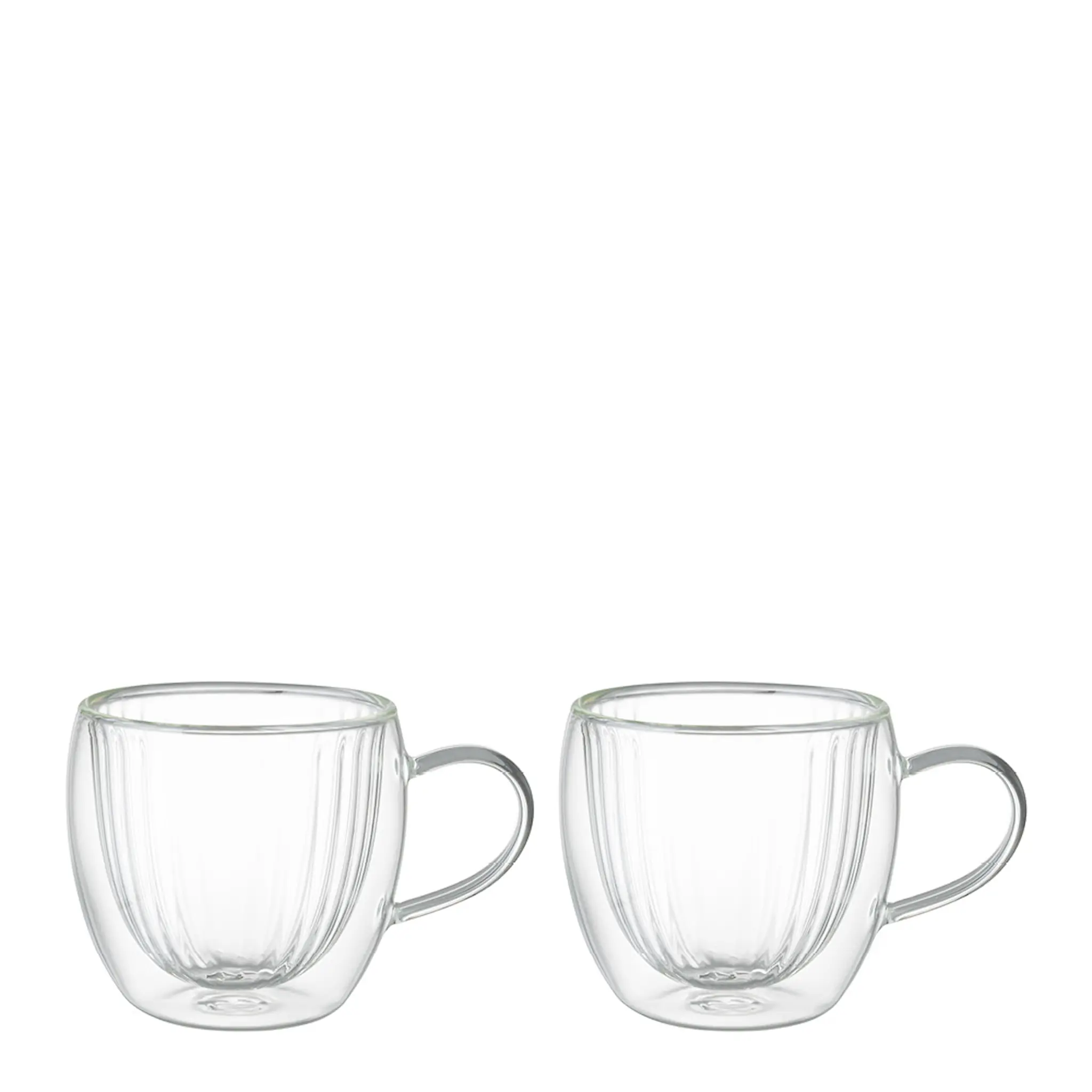 Maku Kitchen Life Mugg av glas 30 cl 2-pack räfflad