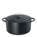 Provence gjutjärnsgryta rund 28 cm 6,6 L svart