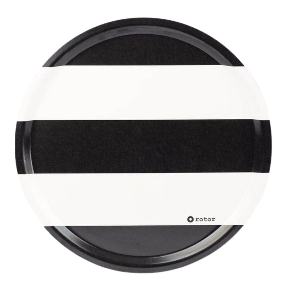 Rotor Design - Stripes Tarjotin 38x38 cm Musta/Valkoinen