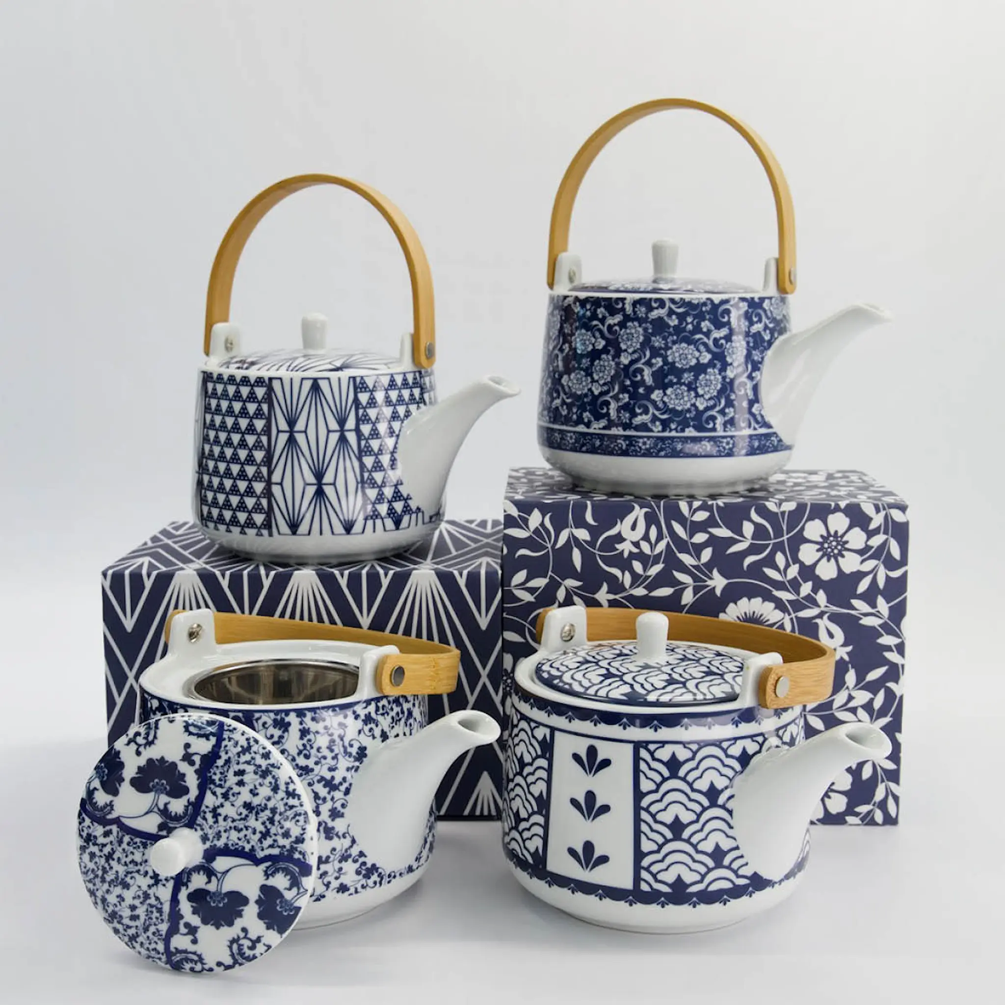 Tokyo Design Studio Tekanna blå C 1 L blå/vit