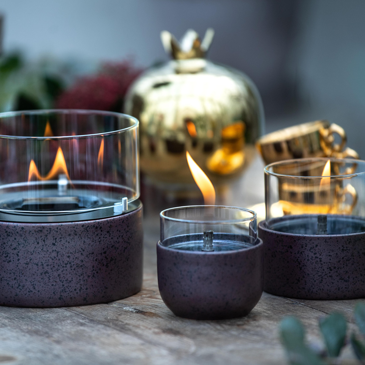 Tenderflame Violet 8 lykta 0,15 L reactive glace svart