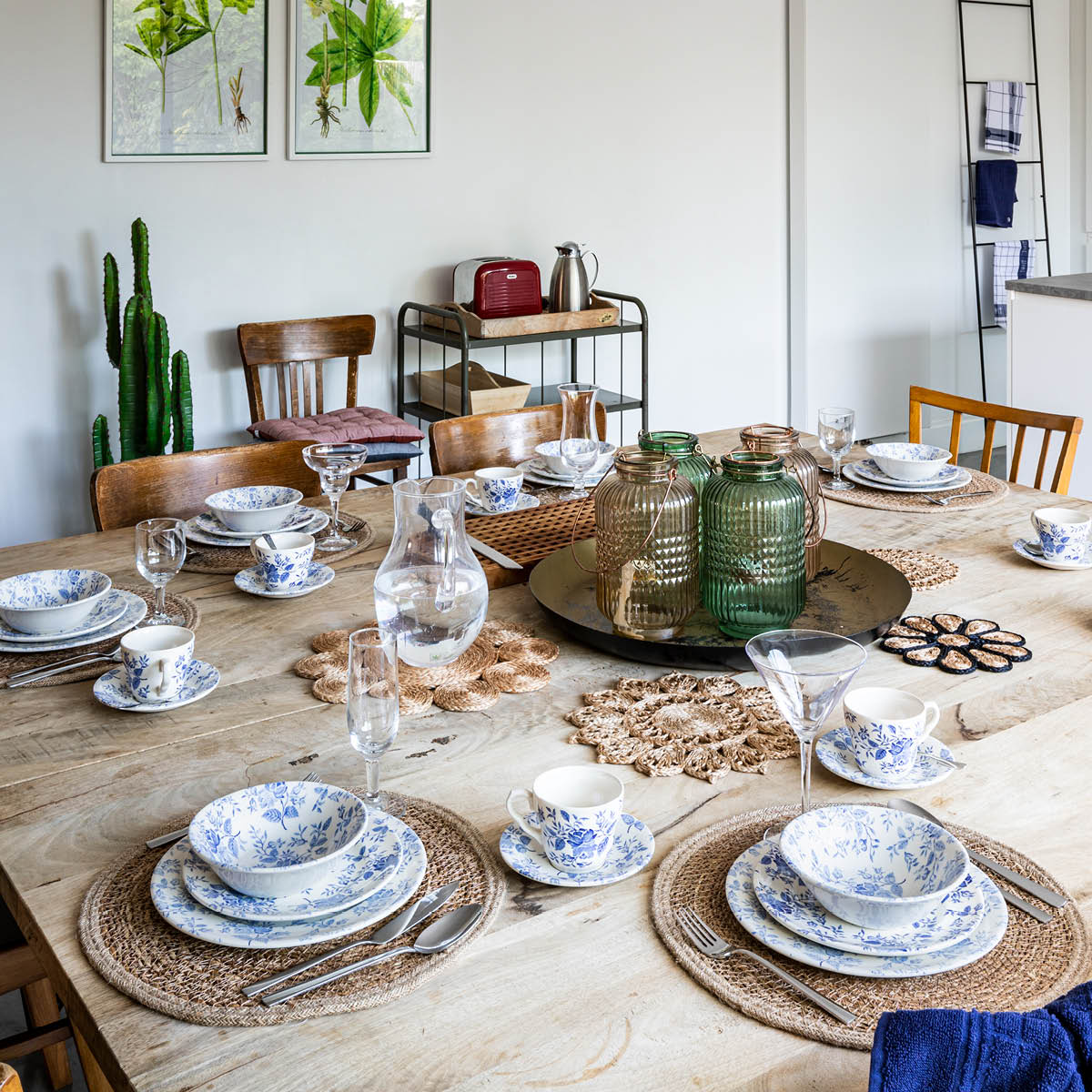 Ziczac Jute Pöytätabletti pyöreä 37 cm Beige