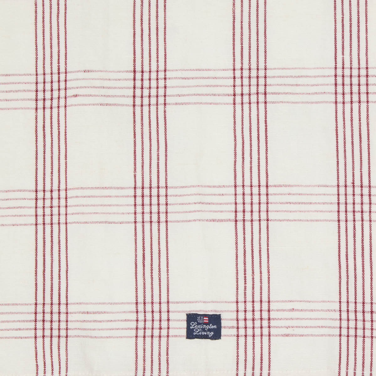 Lexington Kjøkkenhåndkle lin/bomull 50x70 cm rutete hvit/rød