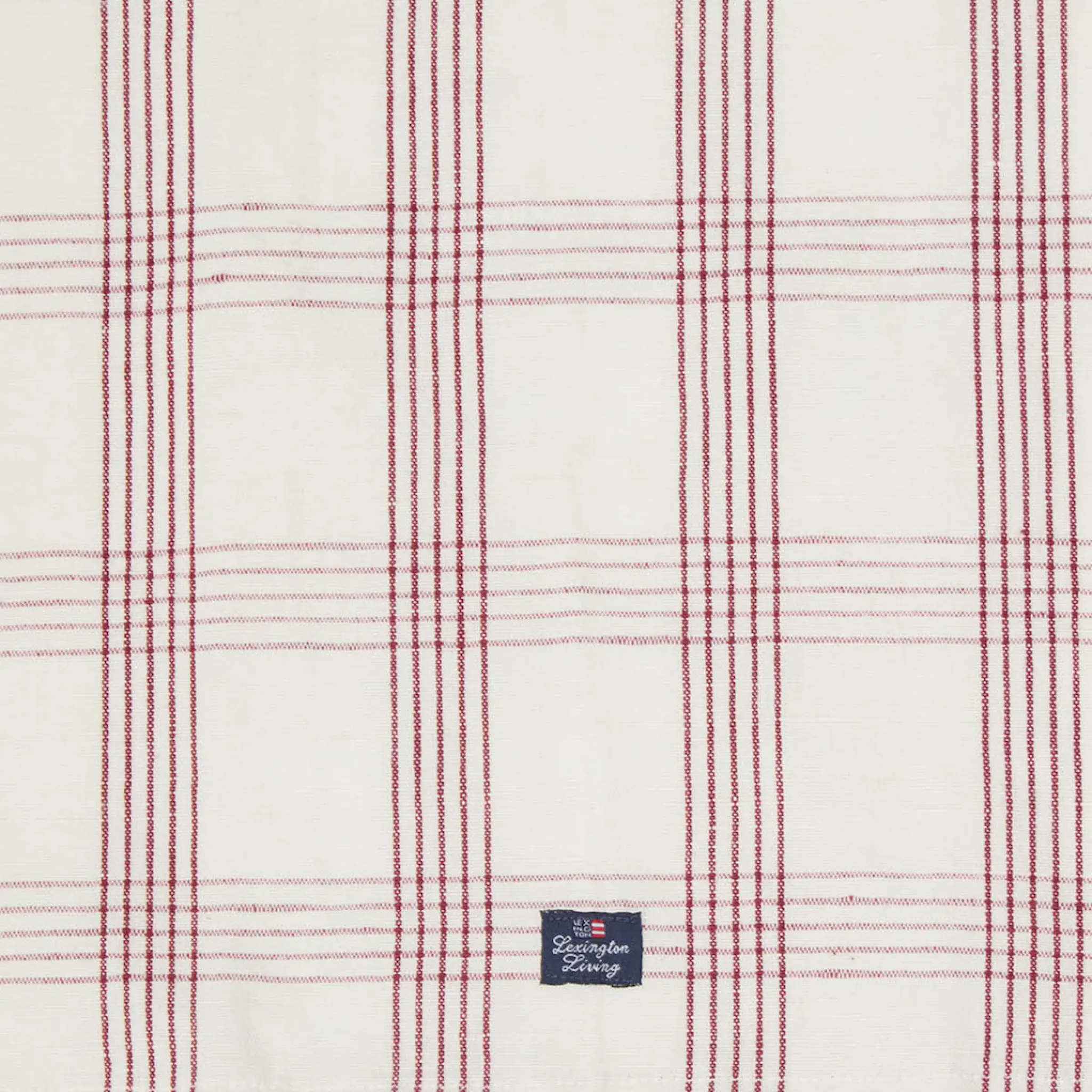 Lexington Kökshandduk linne/bomull 50x70 cm rutigt vit/röd