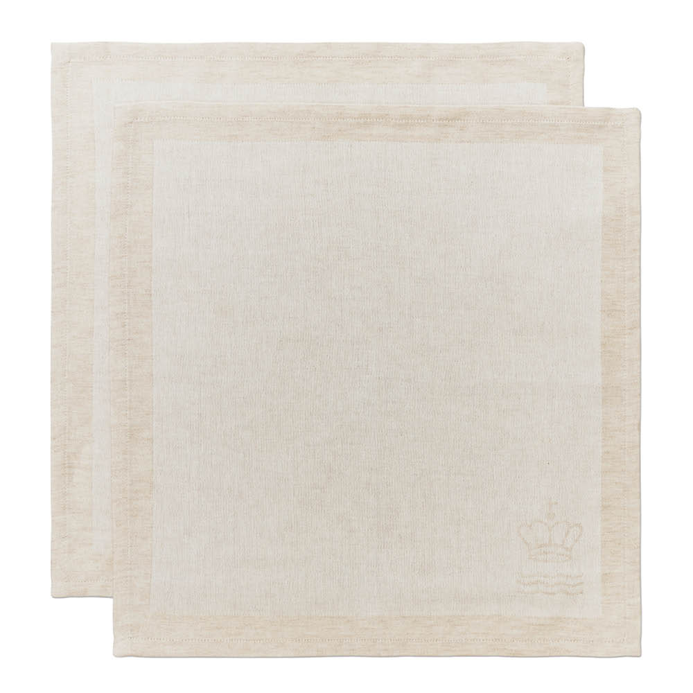 Royal Copenhagen - Waves lautasliina 44x44 cm 2 kpl valkoinen
