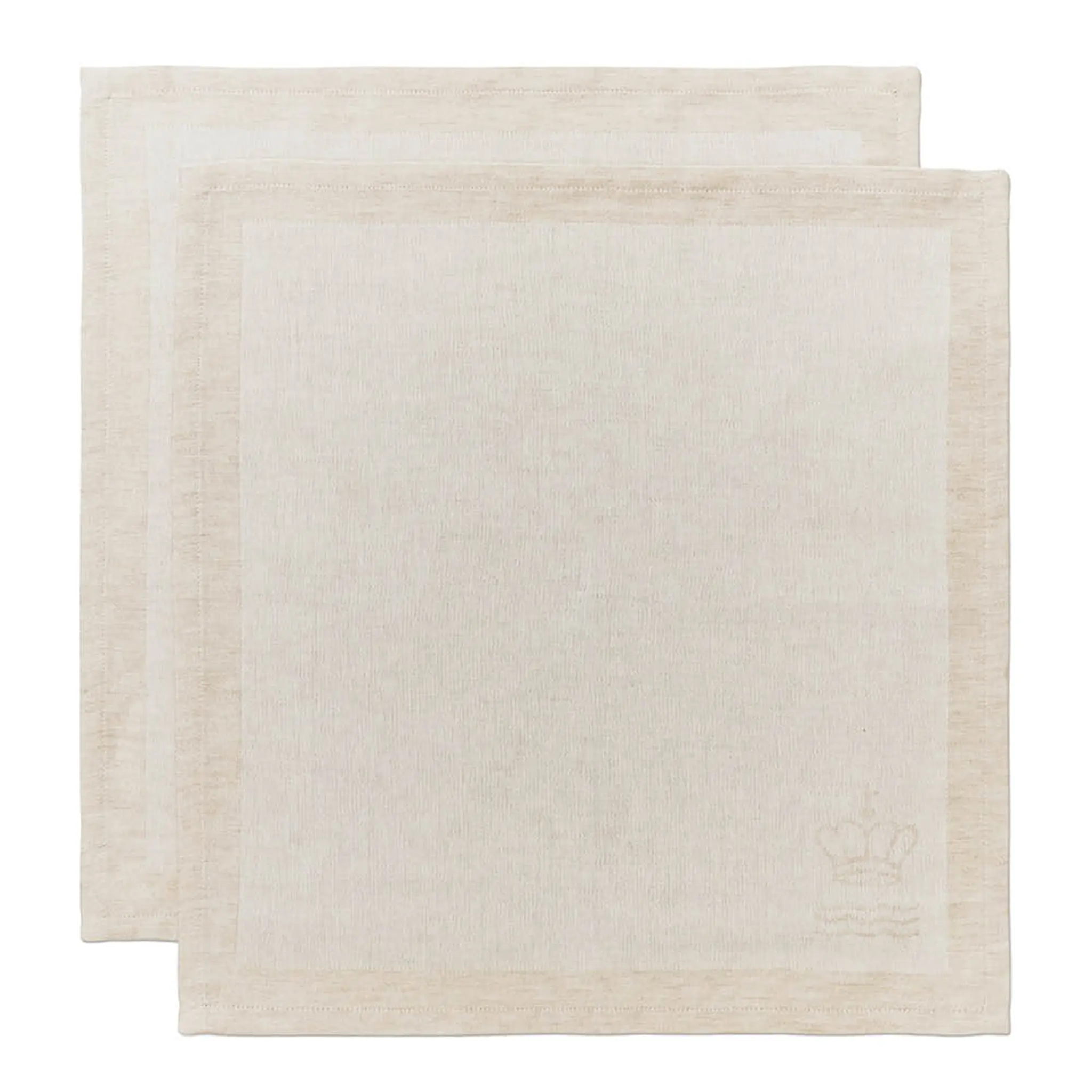 Royal Copenhagen Waves servett 44x44 cm 2-pack vit